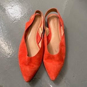 Madewell Red Suede Flats